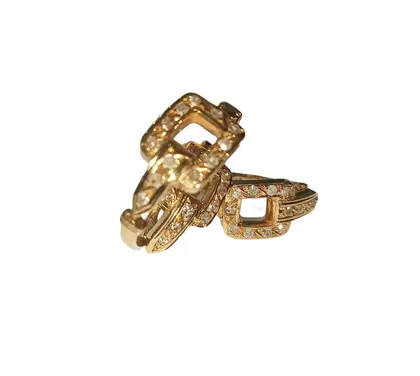Conjunto pendientes y anillo diamantitos