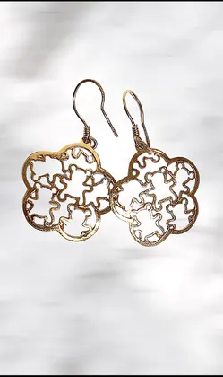 Pendientes largos oro 18 kilates