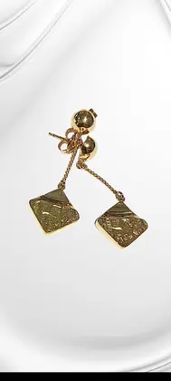Pendientes largos oro amarillo