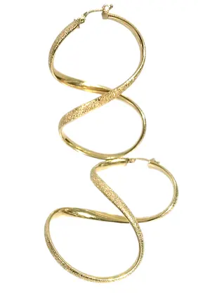 Pendientes largos oro de 18 kilates