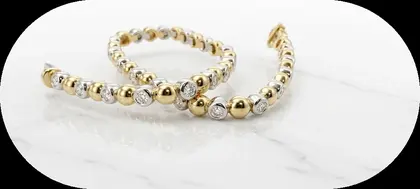Pulsera Riviére diamantitos oro de 18 kilates