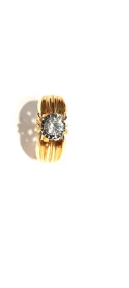 Solitario circonita oro 18 kilates