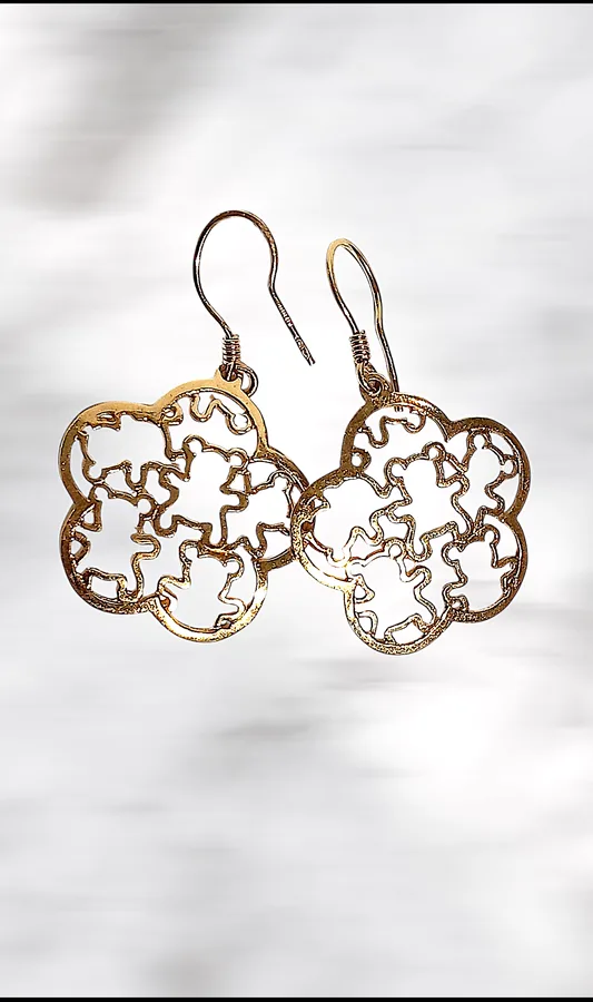 Pendientes largos oro 18 kilates