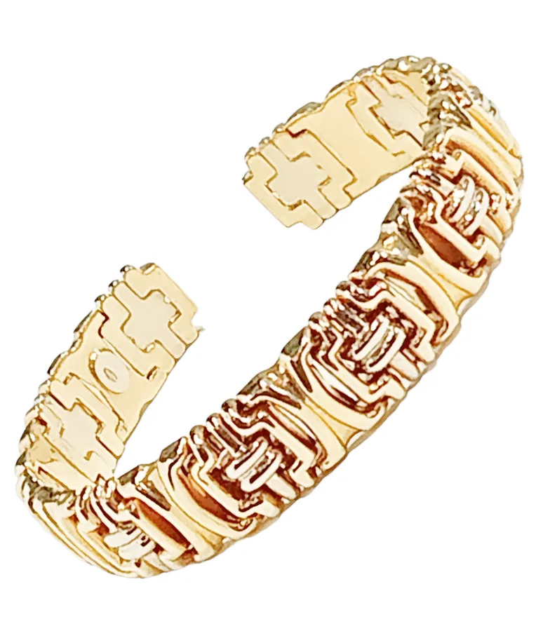Pulsera combinada en 2 oros