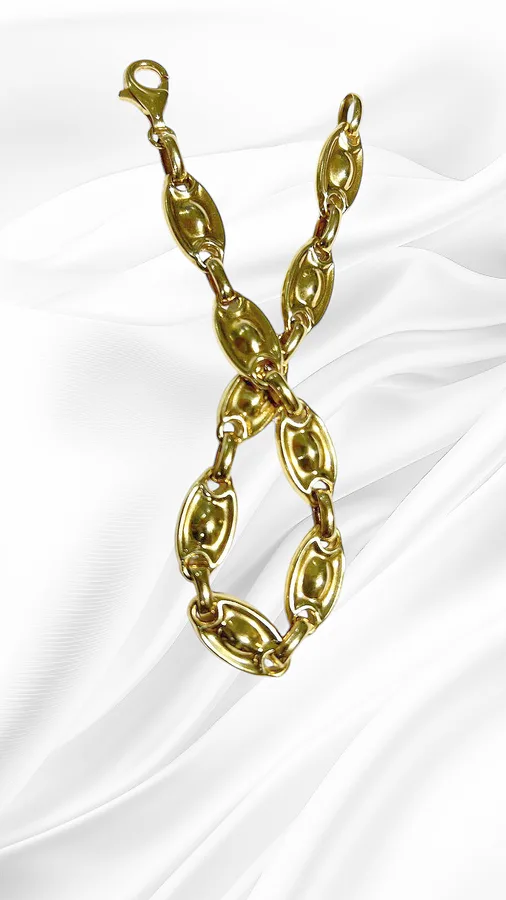 Pulsera eslabon oval oro amarillo