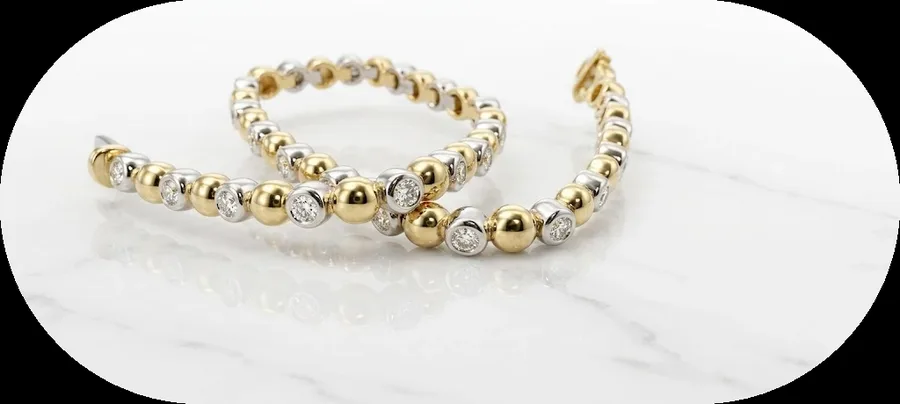 Pulsera Riviére diamantitos oro de 18 kilates
